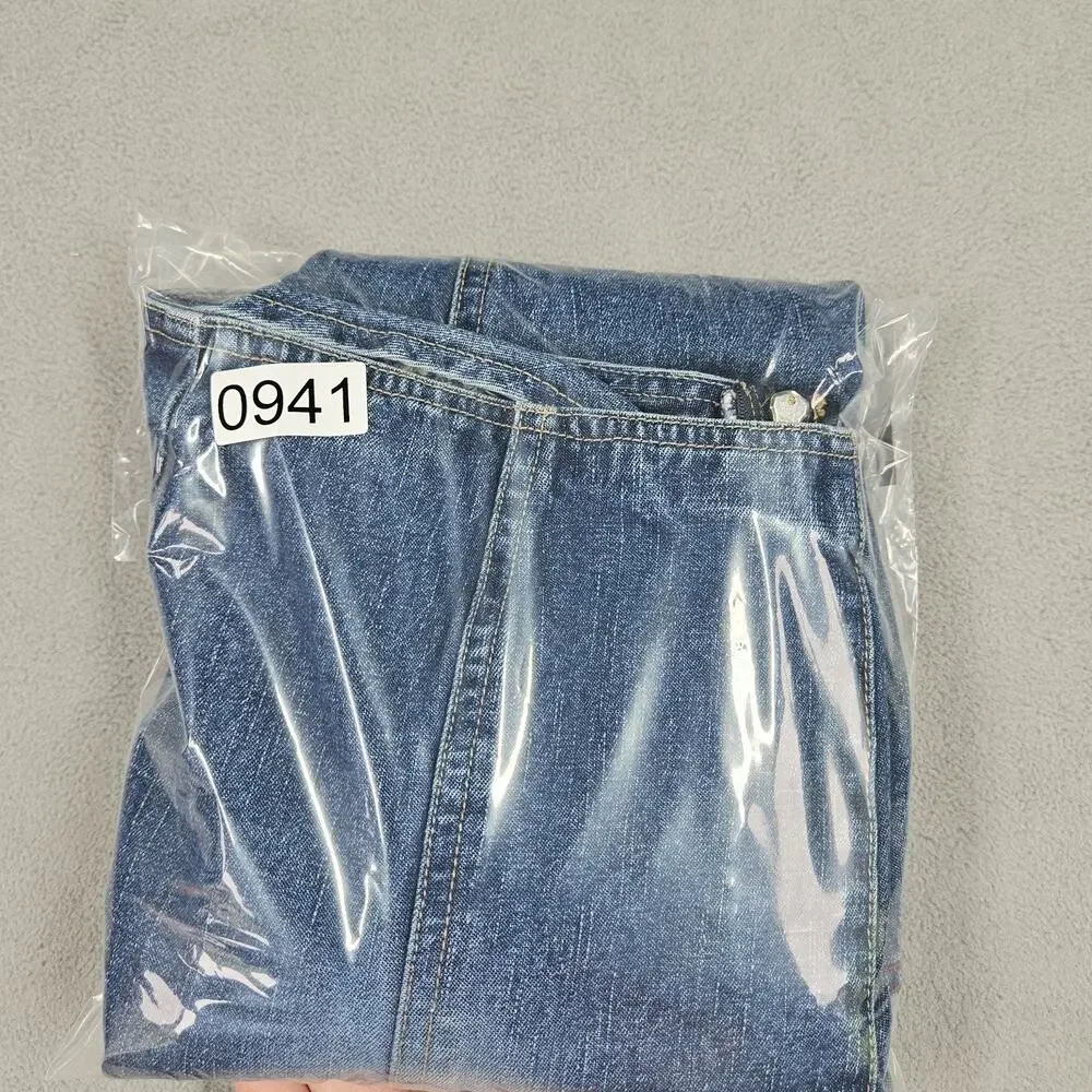 Vintage Quizz New York Denim‎ Skirt 9/10 Frayed Hem Midi Skirt Preppy Y2K Grunge